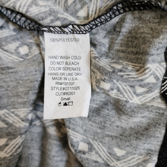 Black Aztec Print Flowy Tank, Women's Small - Picture 6 of 8